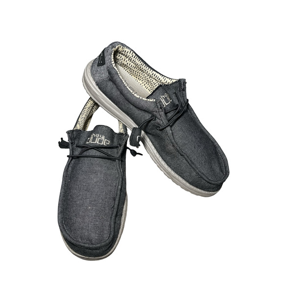 Hey Dude Wally Shoes Mens Size 8 Chambray Gray Slip On Lightweight Casual EU 41 - Picture 1 of 9